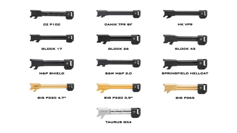 Strike Industries Strike Micro Threaded Comp, QUAD, Black, SI-MC-QUAD