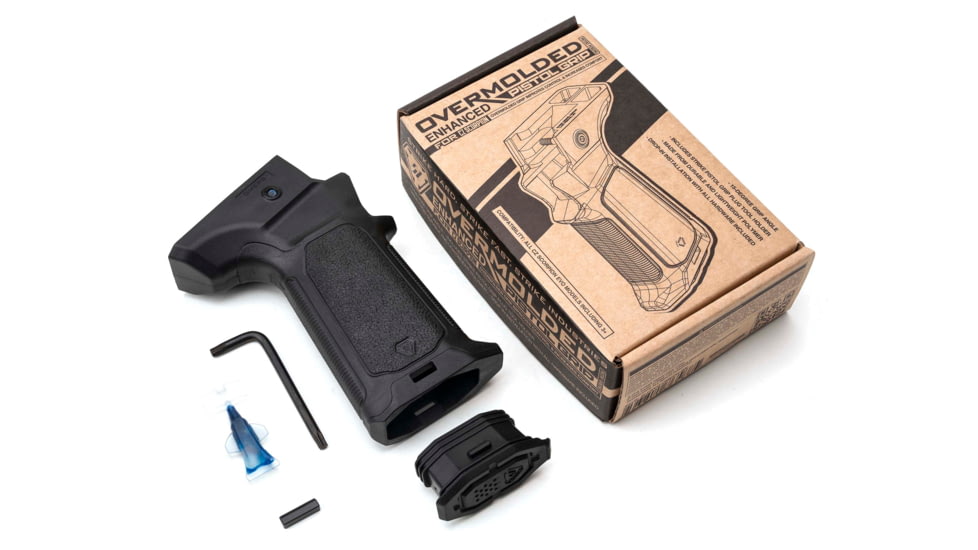 Strike Industries Overmolded Enhanced Pistol Grip for CZ Scorpion EVO, Black, SI-CEVO-OMEPG-BK