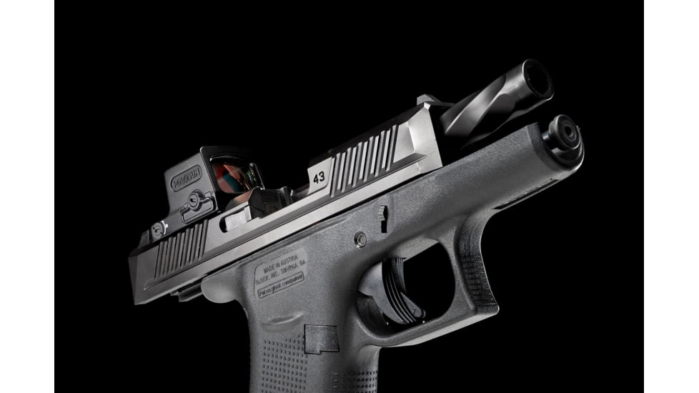 Strike Industries Pistol Barrel, Glock 43, 9mm, 416R Stainless Steel, Black, SI-G-BARREL-43