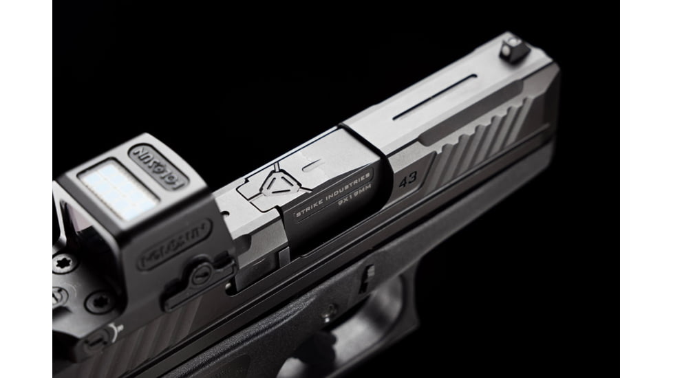 Strike Industries Pistol Barrel, Glock 43, 9mm, 416R Stainless Steel, Black, SI-G-BARREL-43