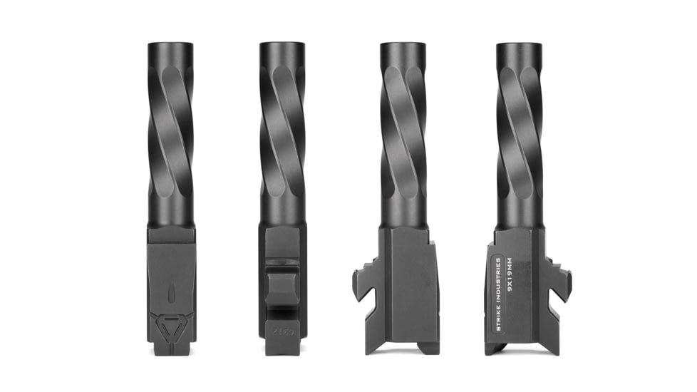 Strike Industries Pistol Barrel, Glock 43, 9mm, 416R Stainless Steel, Black, SI-G-BARREL-43