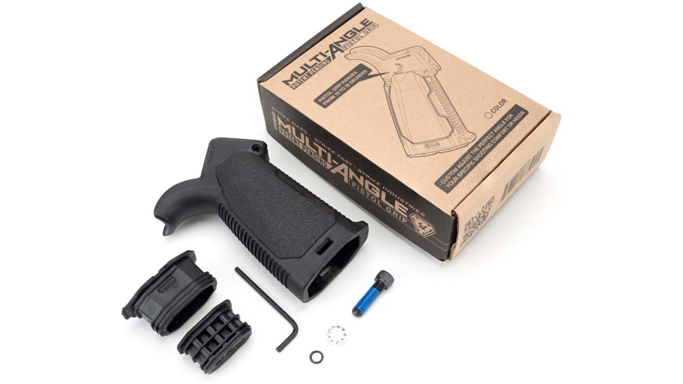 Strike Industries Pistol Grip AR Multi-Angled, AR10, AR15, Black, SI-AR-MAPG-BK