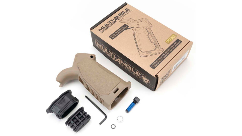 Strike Industries Pistol Grip AR Multi-Angled, AR10, AR15, FDE, SI-AR-MAPG-FDE