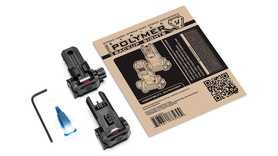 Strike Industries Polymer Backup Sights, Black, SI-SPBUS
