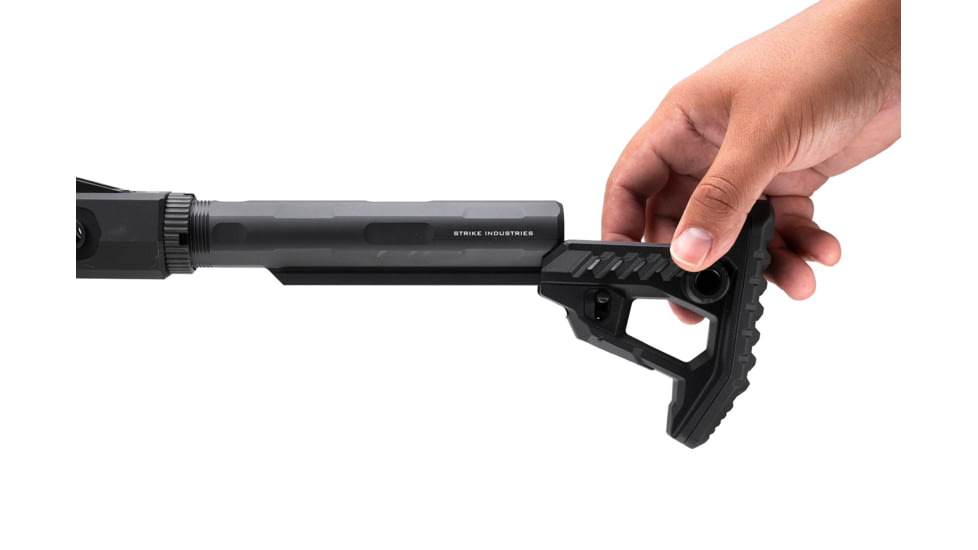 Strike Industries Polymer Pit Stock, Black, One Size, SI-STRIKE-POLY-PIT-BK