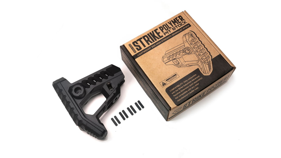Strike Industries Polymer Pit Stock, Black, One Size, SI-STRIKE-POLY-PIT-BK