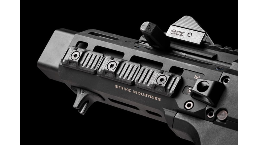Strike Industries Rail Cover w/LINK system for MLok &amp; KeyMod Handguards, 5 Pieces, Black, SILINKCOVER