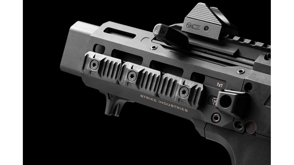 Strike Industries Rail Cover w/LINK system for MLok &amp; KeyMod Handguards, 5 Pieces, Black, SILINKCOVER