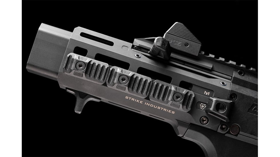 Strike Industries Rail Cover w/LINK system for MLok &amp; KeyMod Handguards, 5 Pieces, Black, SILINKCOVER