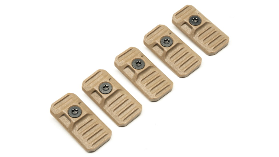 Strike Industries Rail Cover w/LINK system for MLok &amp; KeyMod Handguards, 5 Pieces, FDE, One Size, SI-LINK-COVER-FDE