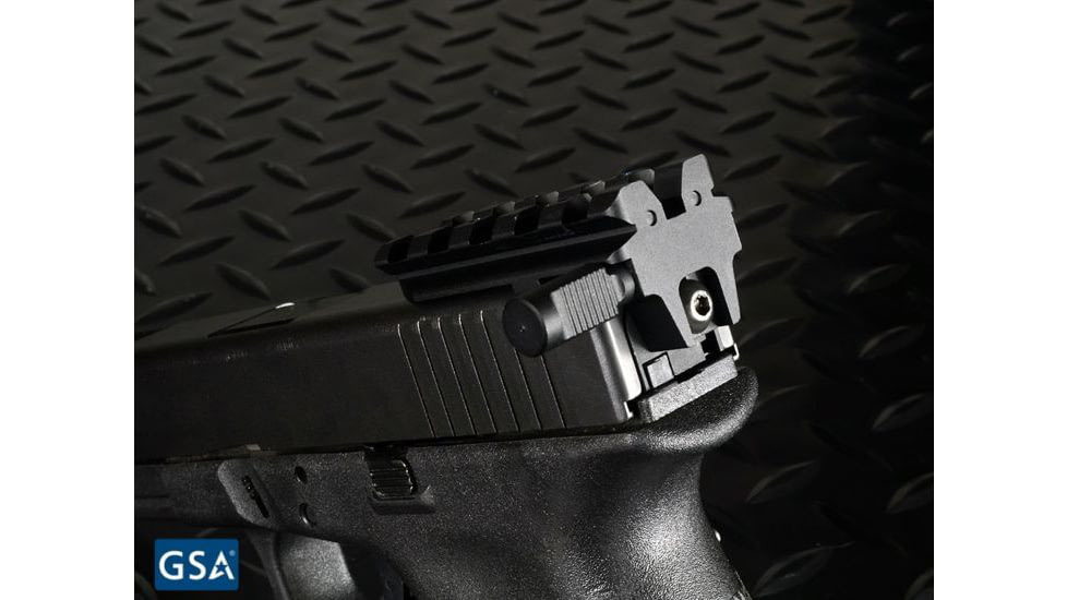 Strike Industries Rear Sight Mount For Glock, Affordable Alternative To Mount Rear Sight/Red Dot On Glock, Black, One Size, SI-GSR