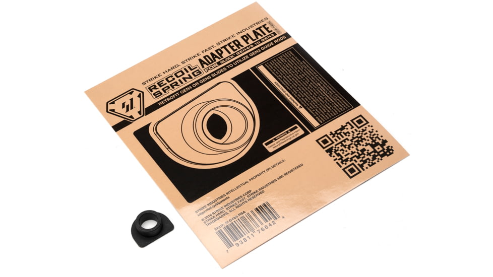 Strike Industries Recoil Spring Adapter Plate, Glock Gen4/5 To Gen3, Black, One Size, SI-G4&amp;5-RSA