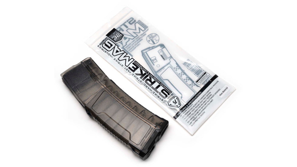 Strike Industries Rifle Magazine, AR-15, .223 Remington/5.56 NATO, 33 Rounds, Smoke Gray, SI-AR-MAG-33RD