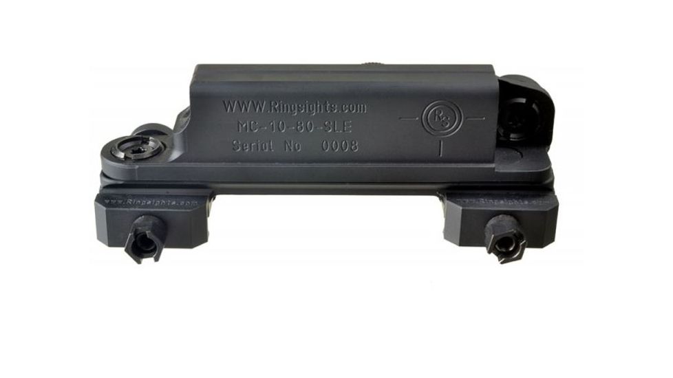 Strike Industries Ring Sight MC-10-80 Aluminum Housing, Battery Illuminated w/ Picatinny Rail Mount, SLE Model, Black, RS-MC-10-80 SLE