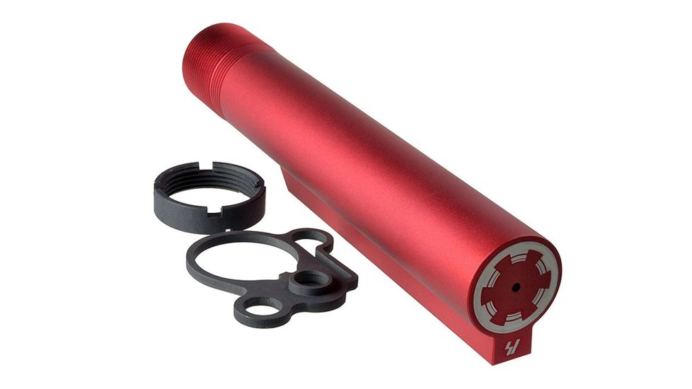 Strike Industries SI-AR-15/M16 Receiver Extension,7 Position Assembly, Red SI-AR-RE7P-KIT-RED