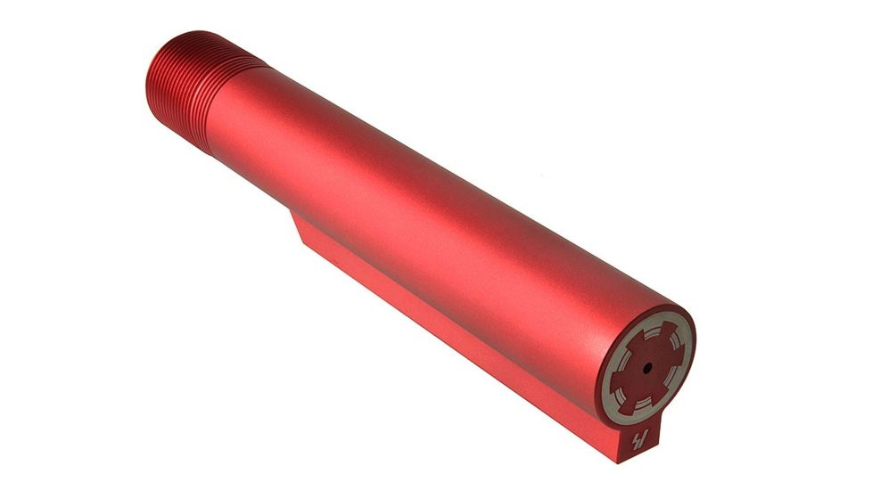 Strike Industries SI-AR-15/M16 Receiver Extension, 7 Position Buffer Tube, Red SI-AR-RE7P-BT-RED