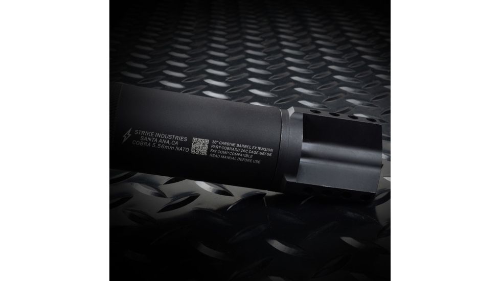 Strike Industries SI-Fat Comp 01 Designed To Integrate Seamlessly With The SI-Cobra Dummy Suppressor, Black, 2in SI-FC-01