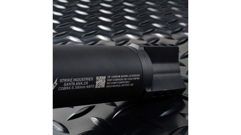 Strike Industries SI-Fat Comp 01 Designed To Integrate Seamlessly With The SI-Cobra Dummy Suppressor, Black, 2in SI-FC-01