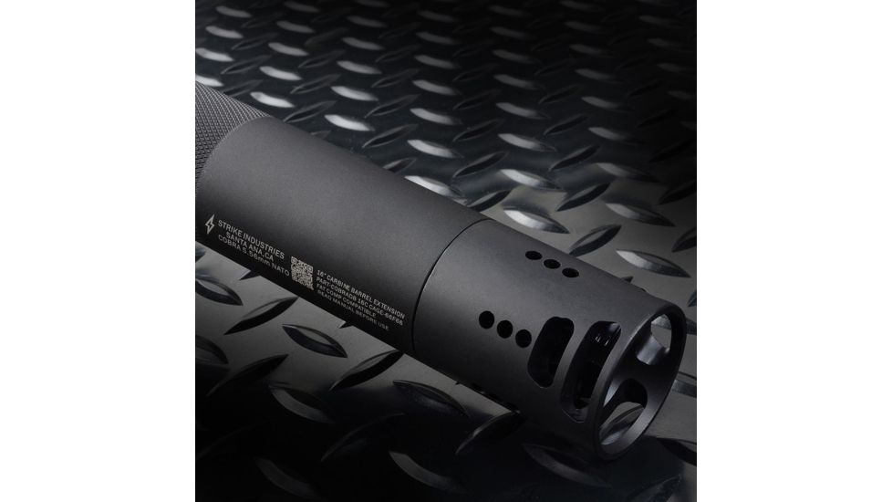 Strike Industries SI-Fat Comp 02 Designed To Integrate Seamlessly With The SI-Cobra Dummy Suppressor, Black, 2in SI-FC-02