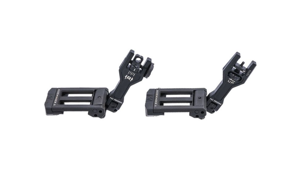 Strike Industries Sidewinder BUIS II Offset Deployable Front and Rear Sight, Black, SI-SIDEWINDERII-BK