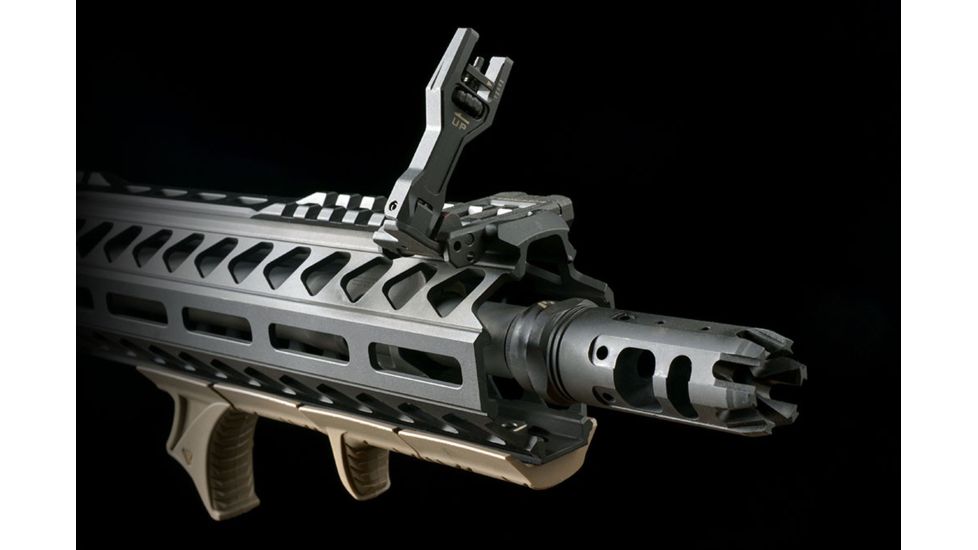 Strike Industries Sidewinder BUIS II Offset Deployable Front and Rear Sight, Black, SI-SIDEWINDERII-BK