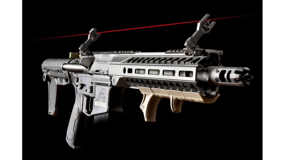 Strike Industries Sidewinder BUIS II Offset Deployable Front and Rear Sight, Black, SI-SIDEWINDERII-BK