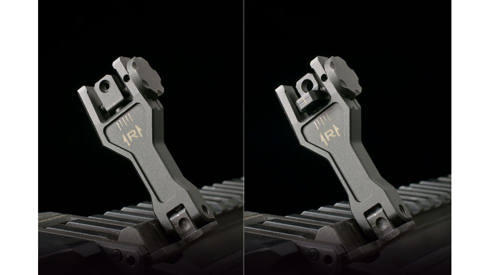 Strike Industries Sidewinder BUIS II Offset Deployable Front and Rear Sight, Black, SI-SIDEWINDERII-BK