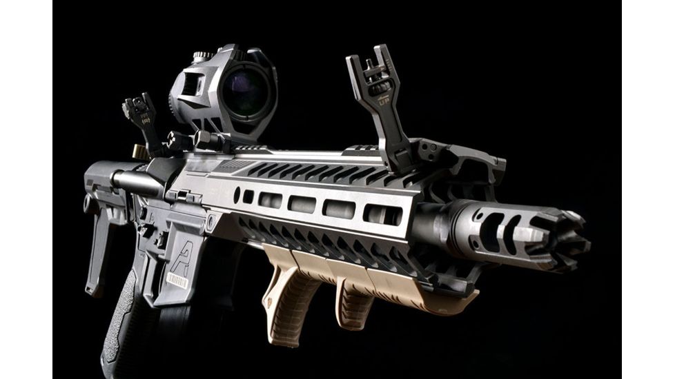 Strike Industries Sidewinder BUIS II Offset Deployable Front and Rear Sight, Black, SI-SIDEWINDERII-BK