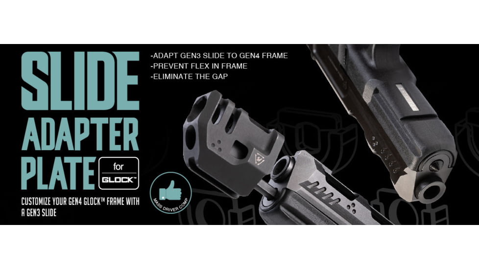 Strike Industries Slide Adapter Plate G-SAP for Glock Gen3 to Gen4, Black, One Size, SI-G-SAP-MDC