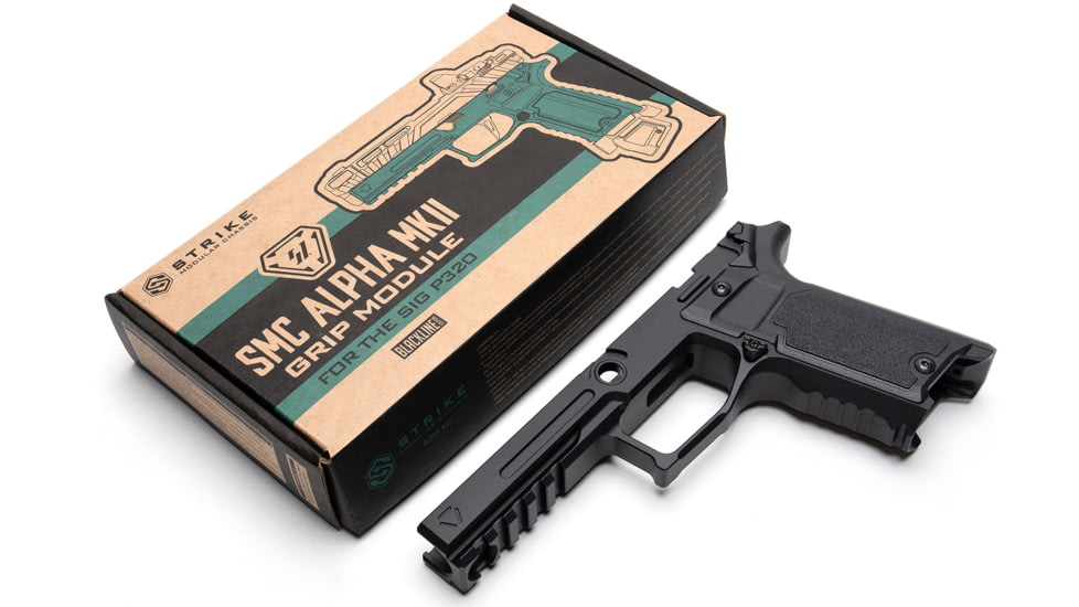 Strike Industries SMC Alpha MKII Grip Module, P320, Black, One Size, SI-SMC-A-P320-S-V2-GM-BK