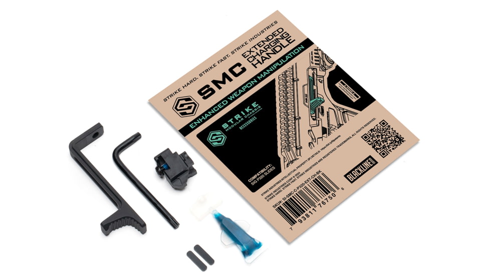 Strike Industries SMC Charlie Extended Charging Handle, SIG P320, Black, 0, SI-SMC-C-P320-EXT-CH