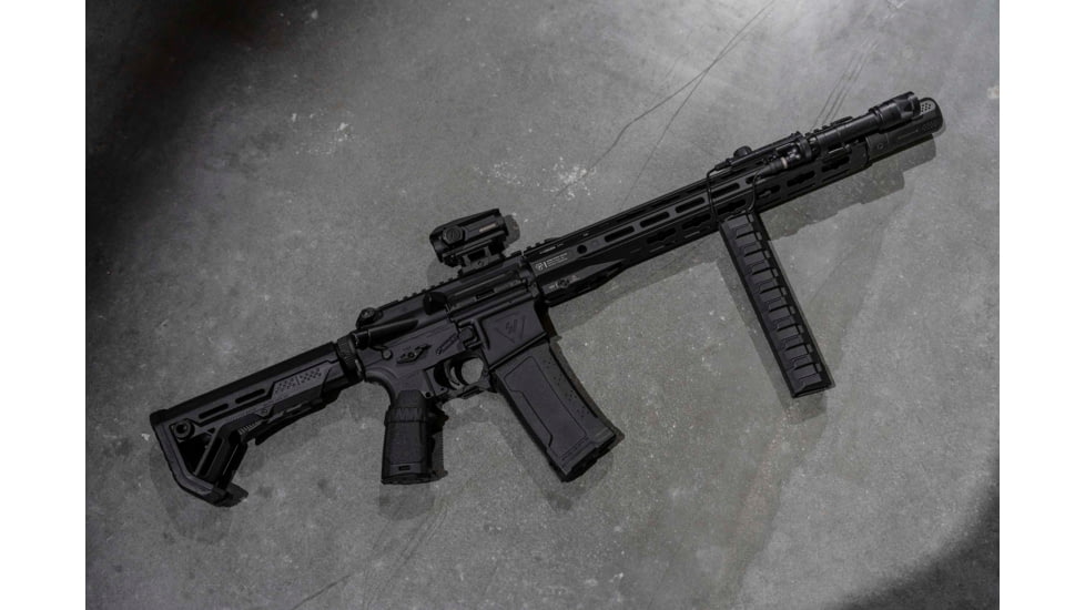 Strike Industries Stacked Angled Grip Extension Compatible w/M-LOK Slots, Black, SI-AR-CMS-SAF-EXT