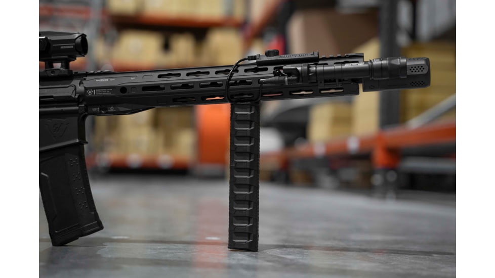 Strike Industries Stacked Angled Grip Extension Compatible w/M-LOK Slots, Black, SI-AR-CMS-SAF-EXT