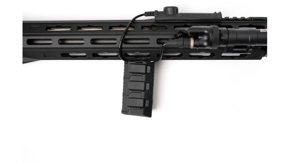 Strike Industries Stacked Angled Grip w/ Cable Management System Compatible w/M-LOK Slots, Black, SI-AR-CMS-SAF