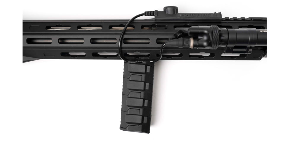 Strike Industries Stacked Angled Grip w/ Cable Management System Compatible w/M-LOK Slots, Black, SI-AR-CMS-SAF