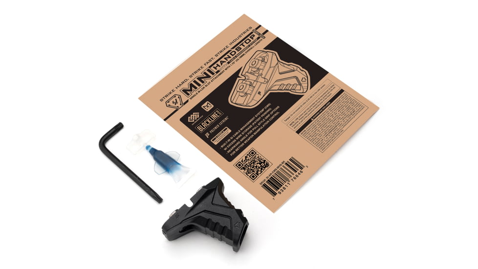 Strike Industries Strike Mini HandStop with Cable Management System, Black, SI-AR-CMS-MHS-BK