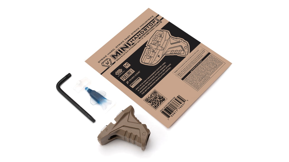 Strike Industries Strike Mini HandStop with Cable Management System, FDE, SI-AR-CMS-MHS-FDE