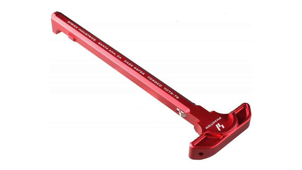 Strike Industries Strike Latchless Charging Handle, Red, SI-AR-SLCH-RED