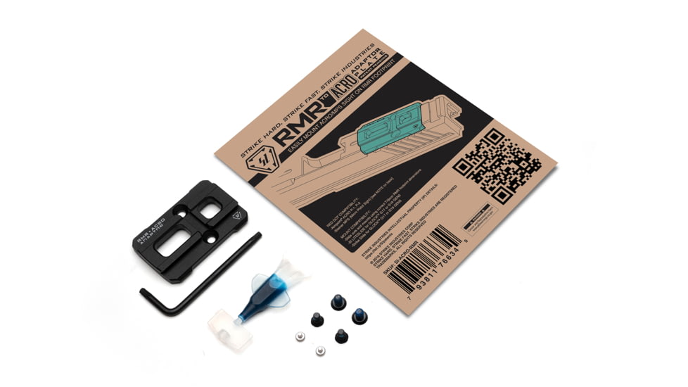 Strike Industries Strike RMR to ACRO Adaptor Plate, Black, SI-ACRO-RMR