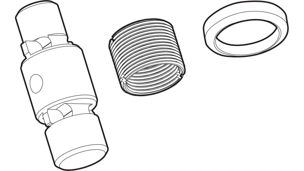 Strike Industries Strike X-Comp Thread Adapter Kit 5/8in - 24 TPI - M18x1 RH, Black, One Size, SI-XCOMP-ADA-5/8-24