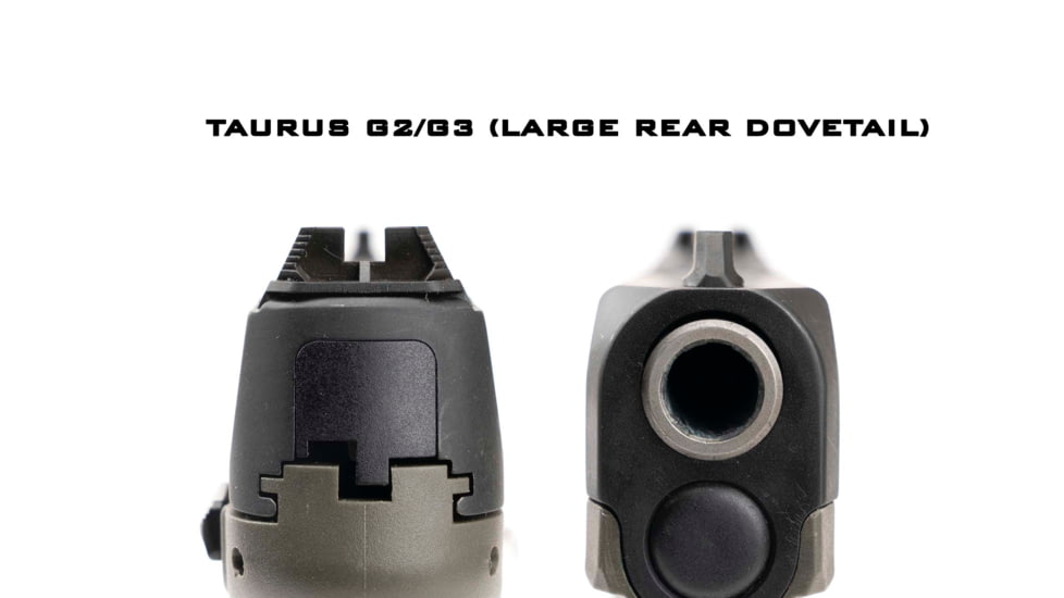 Strike Industries Taurus G2/G3 Iron Sights, Large Rear, Standard Height, Black, One Size, SI-TG2/3-SIGHTS-STN-L