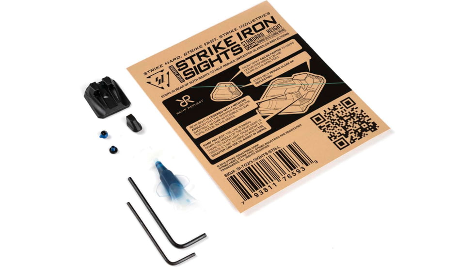 Strike Industries Taurus G2/G3 Iron Sights, Large Rear, Standard Height, Black, One Size, SI-TG2/3-SIGHTS-STN-L