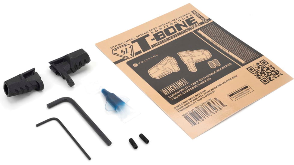 Strike Industries Tenderloin Latches Charging Handles, .223, Large, Black, SI-AR-TBCH-LATCH-L-BK