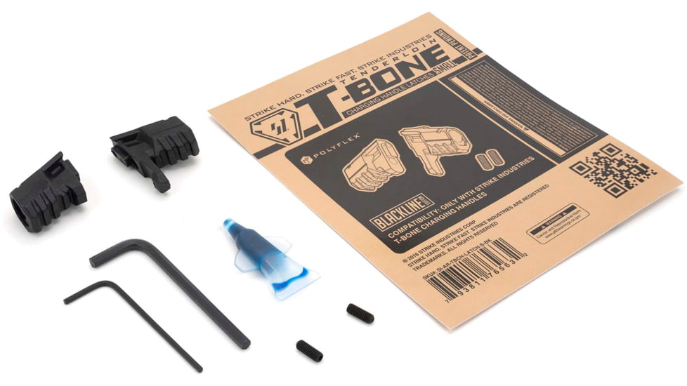 Strike Industries Tenderloin Latches Charging Handles, .223, Small, Black, SI-AR-TBCH-LATCH-S-BK