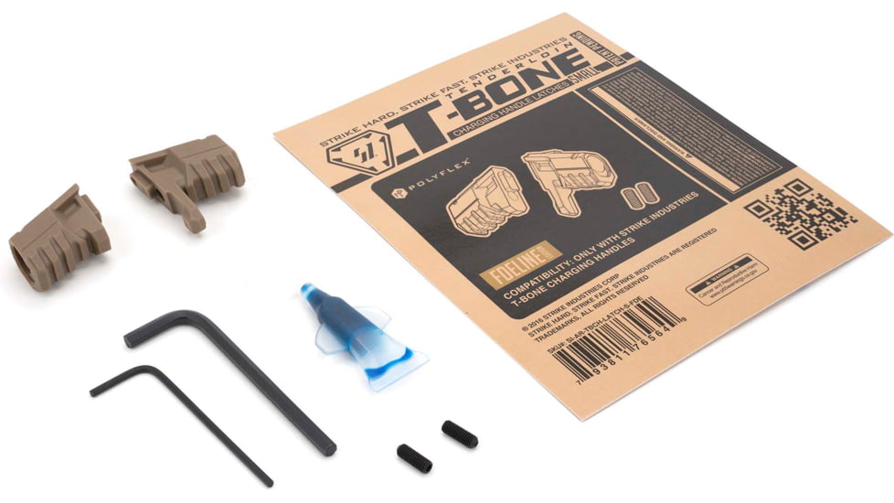 Strike Industries Tenderloin Latches Charging Handles, .223, Small, FDE, SI-AR-TBCH-LATCH-S-FDE