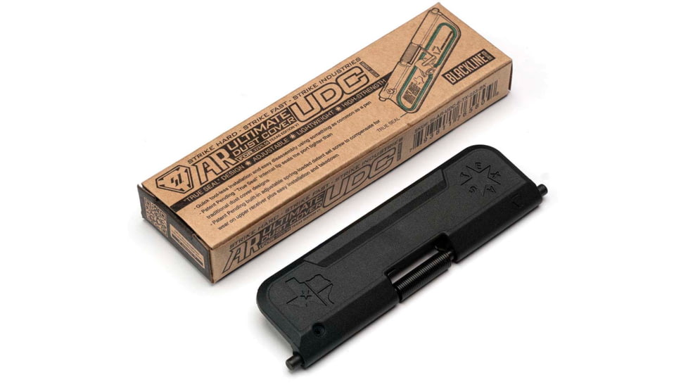 Strike Industries Texas Edition V1 AR .223/5.56mm Ultimate Dust Cover, Black, SI-AR-UDC-E-TX-223-BK