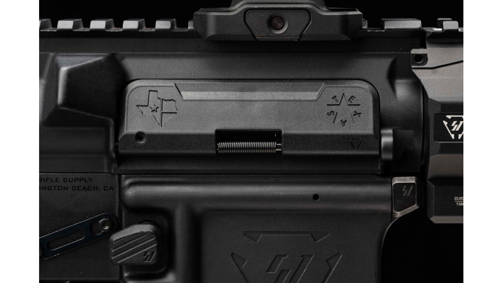 Strike Industries Texas Edition V1 AR .223/5.56mm Ultimate Dust Cover, Black, SI-AR-UDC-E-TX-223-BK