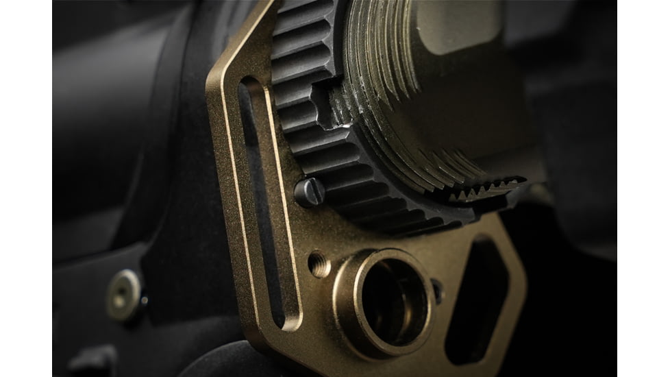 Strike Industries Ultralight Multi-Function FDE End Plate w/ Anti-Rotation Castle Nut in Black, SI-AR-UL-MFEP&amp;ACN-FDE