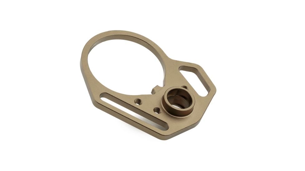 Strike Industries Ultralight Multi-Function FDE End Plate w/ Anti-Rotation Castle Nut in Black, SI-AR-UL-MFEP&amp;ACN-FDE