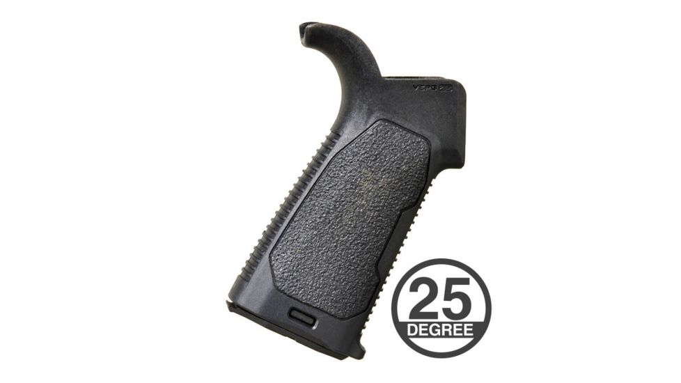 Strike Industries Enhanced Pistol Grip, AR-15/AR-10, 25 degree, SI-AR-VEPG-25, Black, One Size, SI-AR-VEPG-25